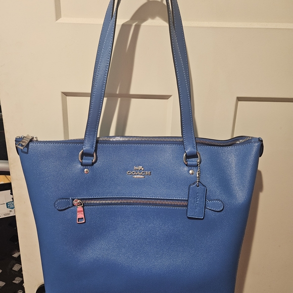 Coach Handbags - Coach Blue Leather Tote Bag